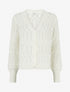 Gilet duveteux à détail irisé - Crème - 1