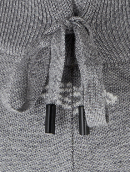 Pantalon en maille à imprimé ikat - Gris - 3