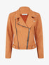 Veste style perfecto en suédine - Orange - 1