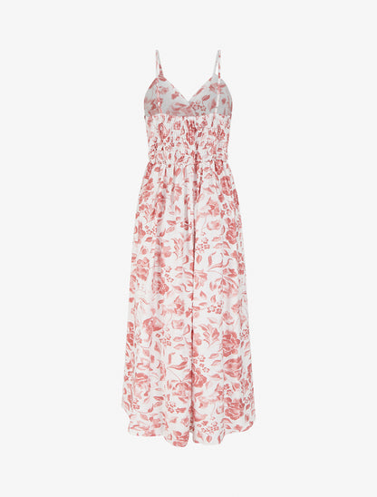 Robe longue à imprimé roses - Rose - 2