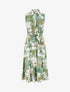 Robe longue style chemise imprimé abstrait - Vert - 1