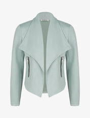 Veste en suédine coupe droite - Vert d&