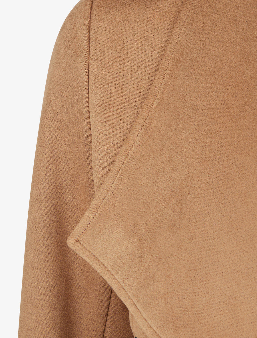 Veste en suédine coupe droite - Camel