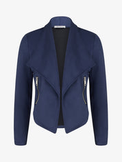 Veste en suédine poches zippées - Marine