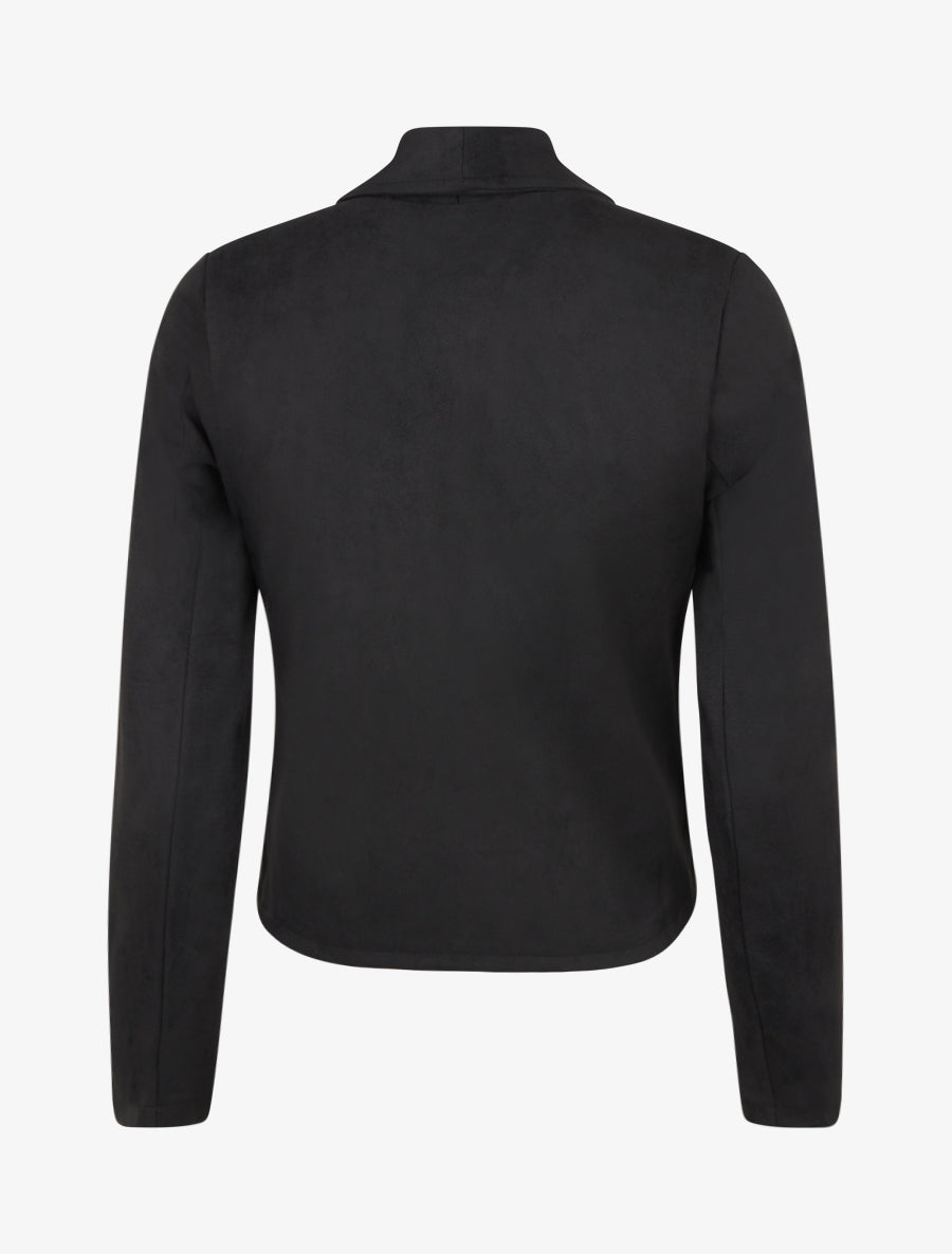 Veste en suédine coupe droite - Noir