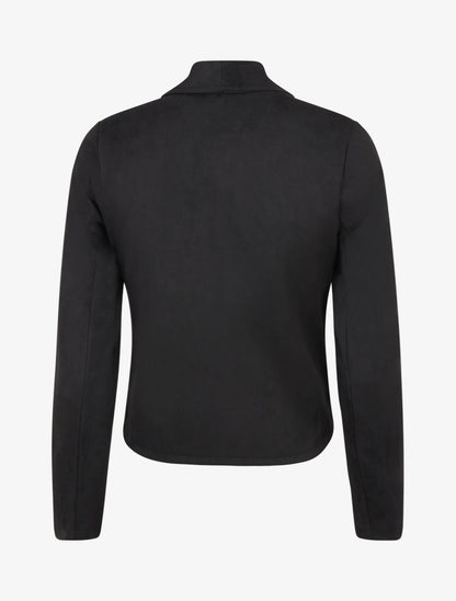 Veste en suédine coupe droite - Noir