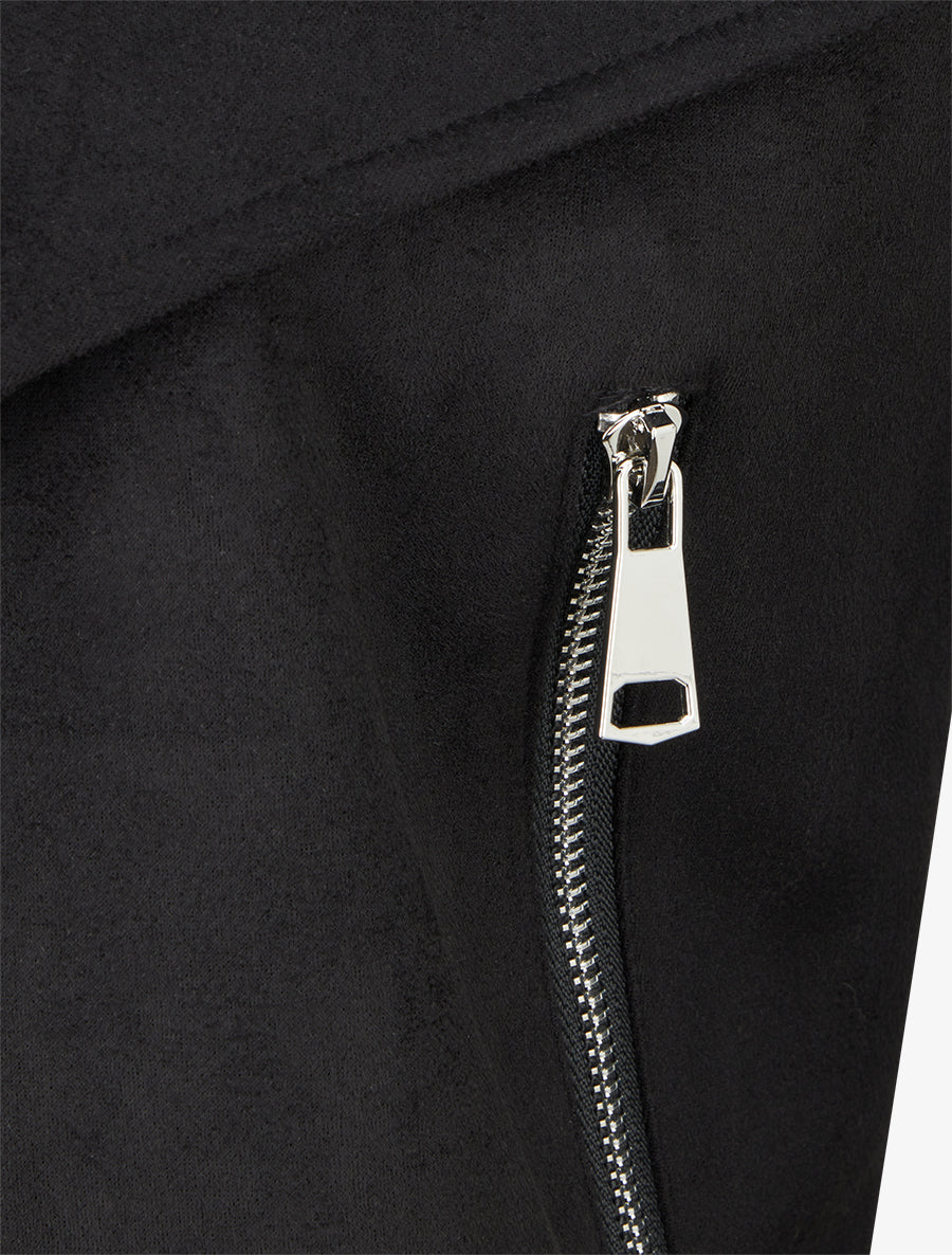 Veste en suédine coupe droite - Noir