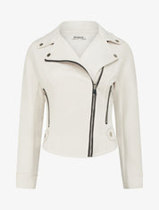 Veste en suédine à fermeture zippée - Écru - 1