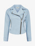 Veste en suédine à fermeture zippée - Bleu ciel - 1