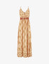 Robe taille élastiquée et imprimé fantaisie - Jaune moutarde - 1