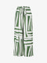 Pantalon ample élastiqué à imprimé graphique - Kaki - 1