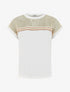 T-shirt fantaisie à épaules ajourées - Blanc - 1