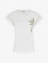 T-shirt manches courtes à palmier brodé - Blanc - 1