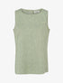 Top sans manches en tissu texturé - Vert olive - 1