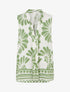 Top sans manches imprimé fleurs stylisées - Vert - 1