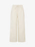 Pantalon ample à broderies florales - Beige - 1