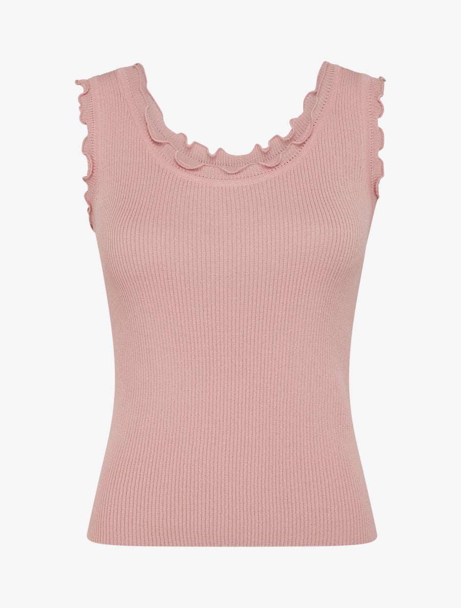 Débardeur côtelé irisé - Rose - 1