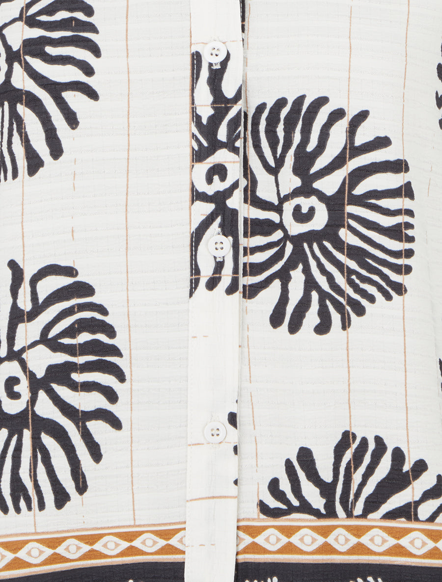 Chemise sans manches imprimé anémones - Noir - 3