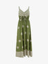 Robe longue bohème imprimé arabesque - Kaki - 1