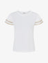 T-shirt manches courtes à détail broderies - Blanc - 1