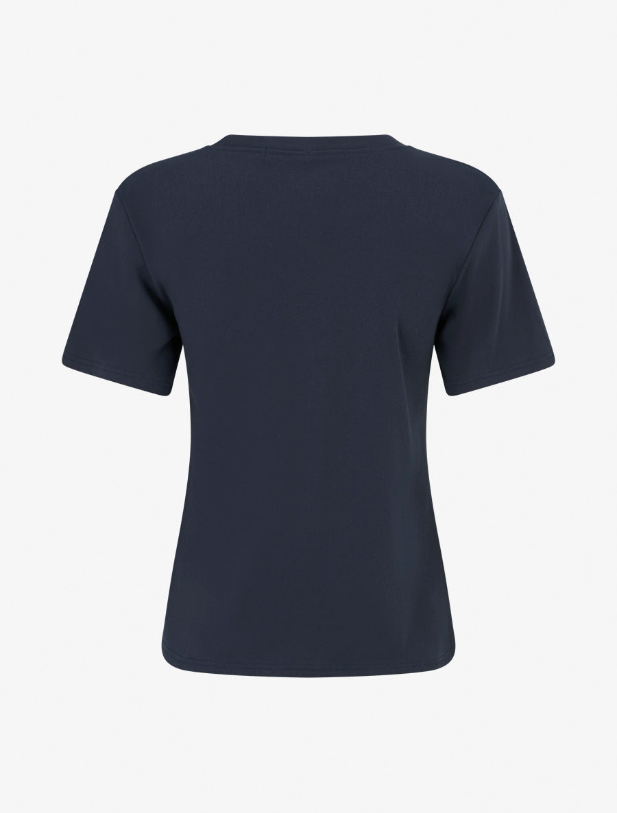 T-shirt manches courtes à motif floral - Marine - 2