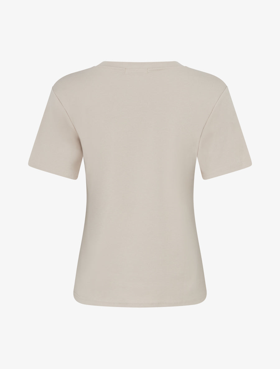 T-shirt manches courtes à motif floral - Beige - 2