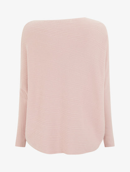 Pull ample à manches longues chauves-souris - Rose - 2