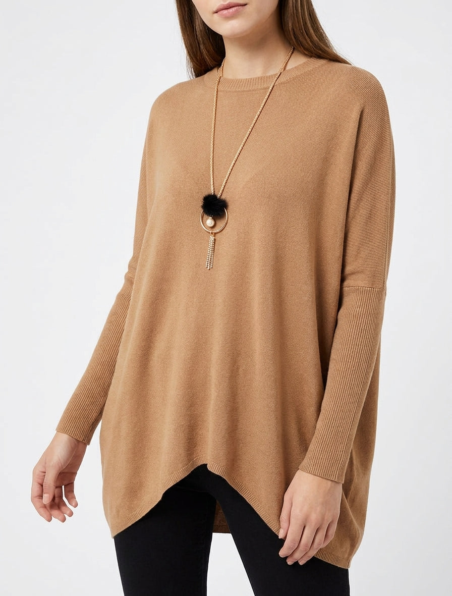 Pull long uni asymétrique - Camel