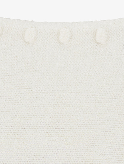 Pull uni à détail texturé - Écru - 3
