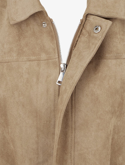Bomber uni effet daim - Taupe - 3