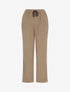 Pantalon droit en velours style maille - Taupe - 1