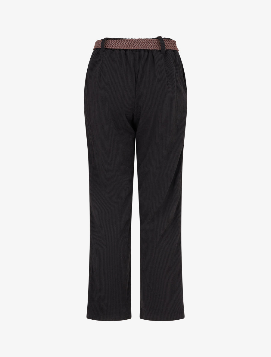 Pantalon droit en velours côtelé - Noir - 2