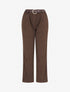 Pantalon droit en velours côtelé - Marron - 1