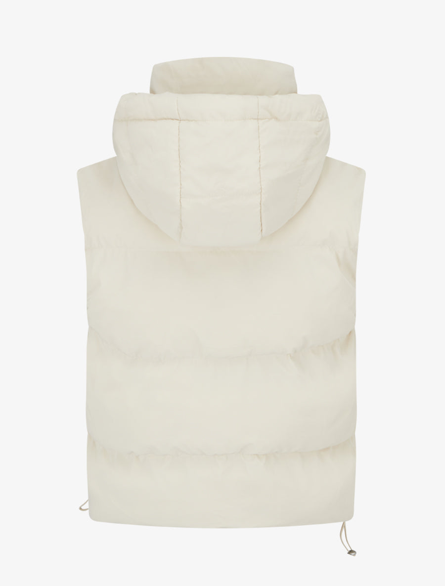Doudoune sans manches à capuche - Blanc - 2