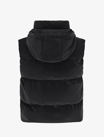 Doudoune sans manches à capuche - Noir - 2