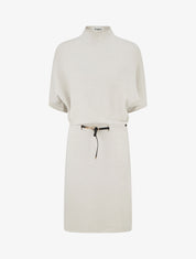 Robe pull droite et ceinturée - Beige - 1