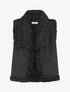 Veste sans manches effet daim - Noir - 1