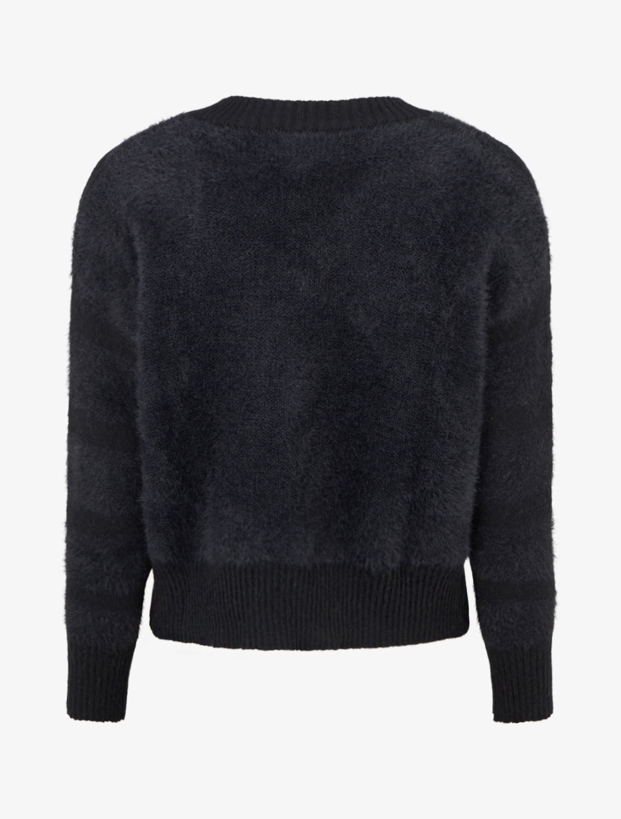 Pull uni duveteux - Noir - 2