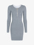 Robe pull à détail papillon - Gris clair - 1