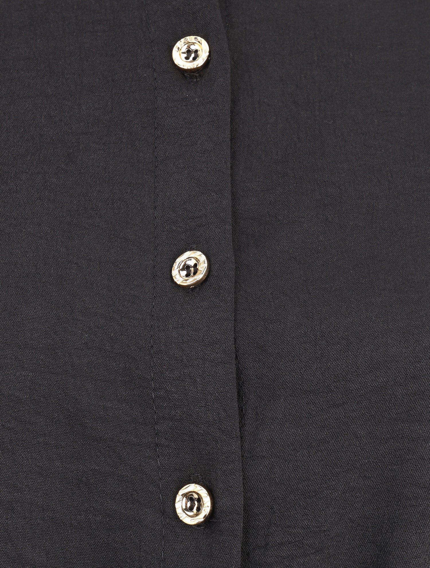 Robe volantée à manches bouffantes - Noir - 3