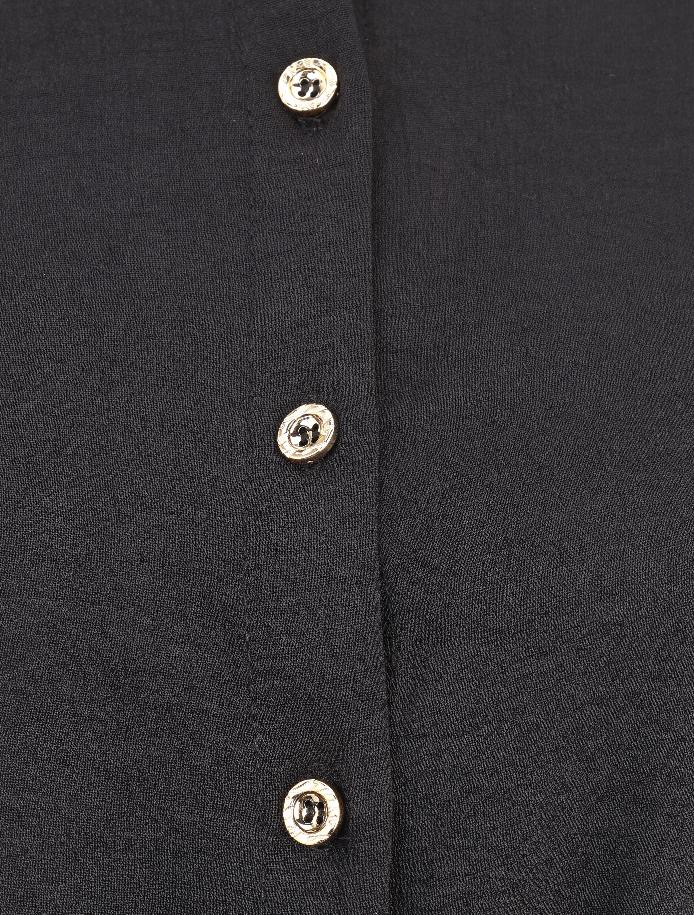 Robe volantée à manches bouffantes - Noir - 3