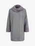 Manteau à col claudine effet laine bouclée - Gris - 1