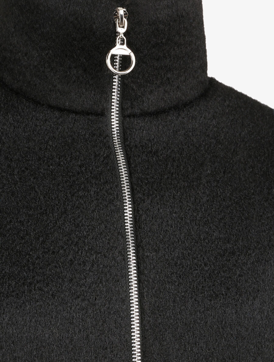 Veste zippée à col montant - Noir - 3