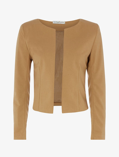 Veste ouverte unie - Camel - 1