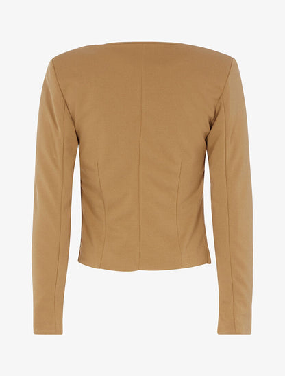 Veste ouverte unie - Camel - 2