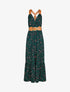 Robe à bretelles style sangles en simili - Vert - 1