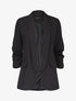 Blazer ouvert à manches plissées - Noir - 1