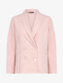Blazer croisée à boutons décoratifs - Rose - 1
