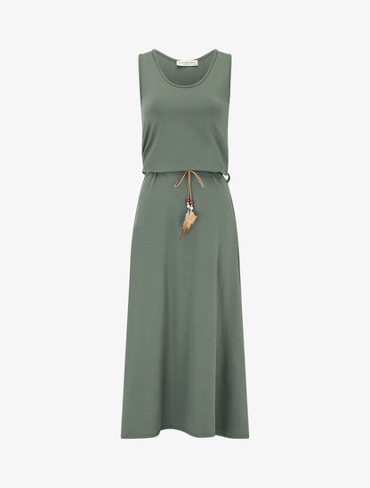 Robe à buste coupe boule - Kaki - 1