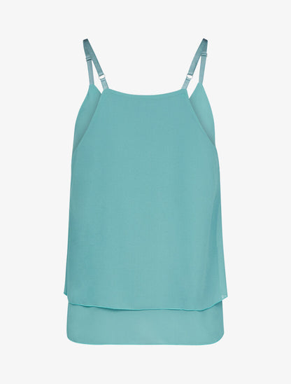 Top en voile à dos nageur - Turquoise - 2